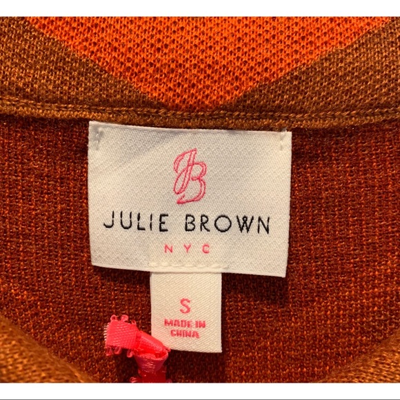 Julie Brown Coat NWT Sz Small Beige Coral Knit - Picture 5 of 8